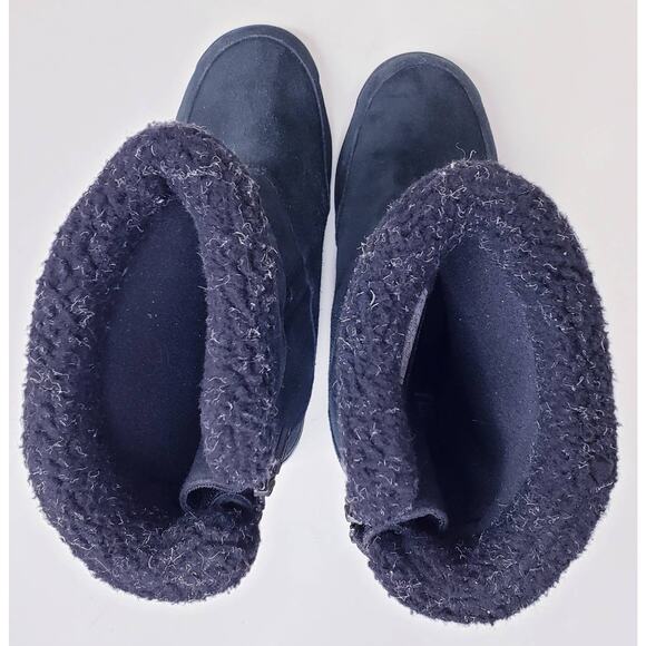 SOREL WATERFALL Black Suede Leather Winter Thinsulate Ultra Boots Women's 9 - Picture 3 of 15